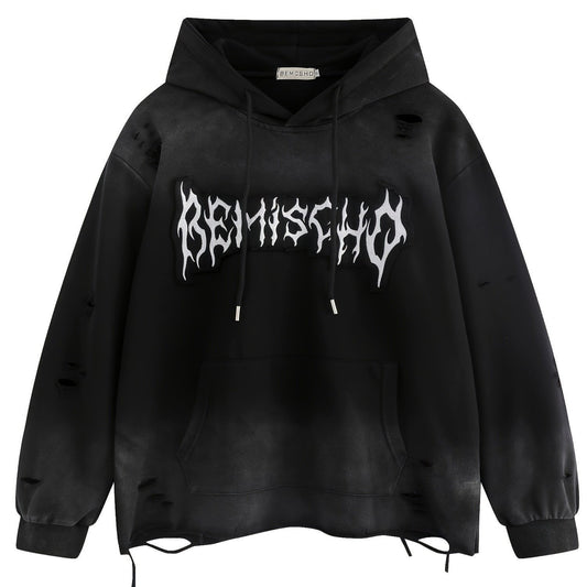 Oversized Hoodie – Gothic Flame